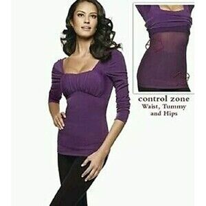 T.O.P. Slim WEAR Bust-Enhancing Size 2X Purple Bodycore Y2K New Old Stock Sealed